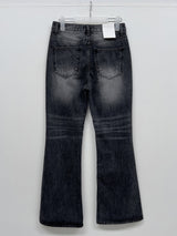 [unisex] 641 cat-washed bootcut denim pants