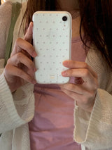dot phonecase 半透明ドット柄ケース パープル