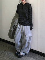 Pocky Button Cargo Sweatpants (3c)