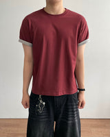 Duet Crop Roll-up Short Sleeve T