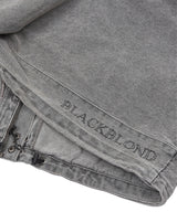 BBD ヴィンテージ クラッシュ フード デニム ジップアップ ジャケット (Vintage Gray)