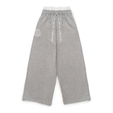 Frill Needle Pants (Grey)
