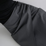 [Redlin] Wrap Shirred Long Skirt -2color