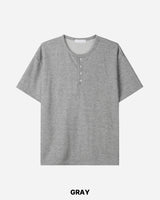 Day Henley neck Crop Short sleeve T