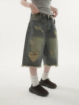 Skurd heart bermuda pants -2C