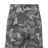 8287 Graffiti Logo Camo Cargo Pants (Gray)