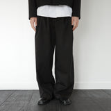 maison wide pintuck wool slacks