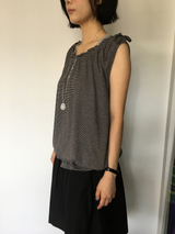Waffle string sleeveless top (4color) 