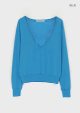 [MADE] Roni's Deep V-neck Summer Cotton Long Sleeve Tee