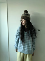 Bach Stripe V Sweatshirt (3color)