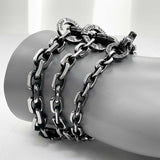 ss-6mm ブラックラインオリジナルチェーンブレスレット