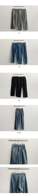 [Basic, Long/S-2XL] ライトバックバンディングサマーセミワイドデニム
