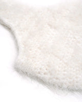 Hand Earflap Beanie - cream
