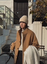 Kuma high neck maxi coat