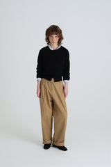 Wide pintuck pants_beige