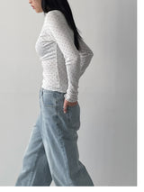 Dot Wave Turtleneck T-Shirt
