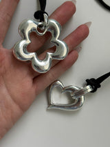 [925silver] Bold pendent suede necklace (2type)