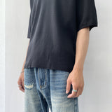テクスチャード リブ ショートスリーブ Tシャツ