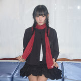 vintage dot scarf red