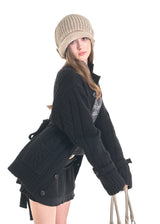 MELLOW KNIT CARDIGAN [BLACK]