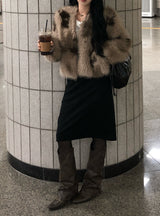 Vintage Leopard Fur Jacket