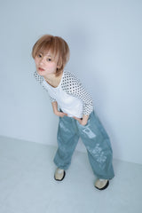 3Dpixel print denim(rightblue)