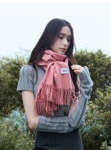 Wool touch estoni muffler (cals pink)