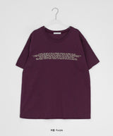 サヤノ レタリング オーバーフィット カラー 半袖Tシャツ