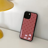 dot epoxy bumper case(strawberry)