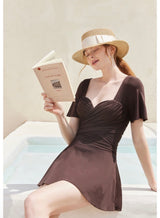 Aerial swimdress Brown
