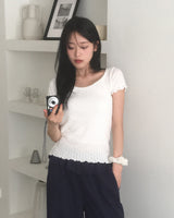 デルク レースパンチング パフ ショートスリーブ Tシャツ