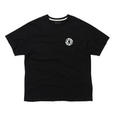 EEERRR レコードアートワークダメージウォッシングTシャツ (ブラック)