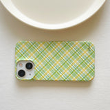 melon check glossy hard phone case
