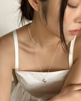 フローラルピアス (シルバー)