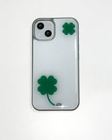 [made] Clover phone case (epoxy silver bumper)