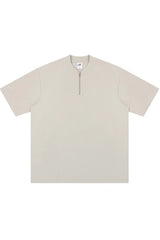 Zip Henley Cotton Tee