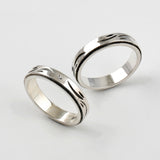 SVR-S618 AB6IX Jeon Woong wears silver Sliver 925 stone couple friendship silver ring