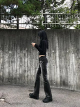 ブラック ロウカット デニム