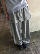 ジェヒンワイドバンディングスカートパンツ