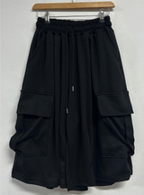 FORMAL BASIC CARGO WIDE BERMUDA 🤎🩶🖤🤍4COLOR