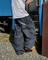 Lace Buckle Wide Cargo Denim