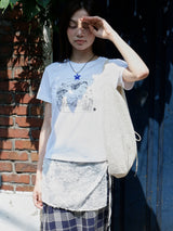 フラワーホースグラフィックTシャツ_White