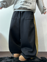 FLEECE❤TRACK BIG POCKET LONG WIDE BALLOON PANTS 🖤🩶💛4COLOR