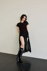 WITTY KNIT ONE-PIECE / BLACK