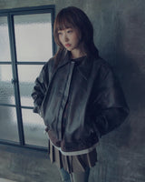 Newalrin emblem washing leather Jumper