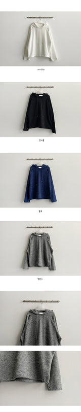Forean Open Shoulder Boxy String Hoodie