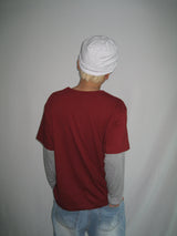 ルック ストライプ レイヤード ロングスリーブ Tシャツ (3 Colors)