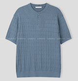 Slaig Skirt Summer Cooling Henry Neck Short Sleeve Knit