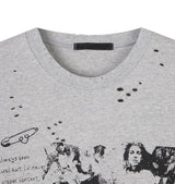 Riot Damage Punk Graphic Short Sleeve T-shirt