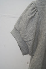 Puff Shoulder Half Zip-up (Gray)